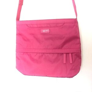 Pink Nylon Spacious Cute Travel Crossbody Bag
